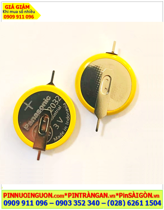 Panasonic BR2032 (chân thép 2 chấu hàn), Pin 3v lithium Panasonic BR2032 (Pin chịu nhiệt cao đến 125độ C) chính hãng